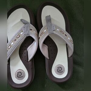 Rafters Size 7 Flip Flop, Worn Once, Like New, Broqn And Tan In Color